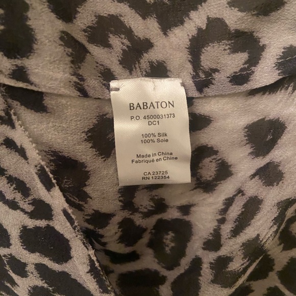 Vintage Babaton 100% silk animal print blouse size xs - Picture 4 of 4